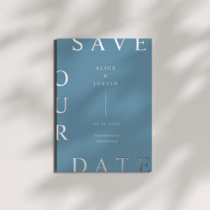 Ultra Moderne Monogramm Save-the-Date-Karte Folieneinladung