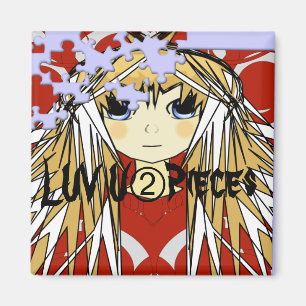 Ultra Niedlich Anime Girl Luv U 2 Pieces Magnet