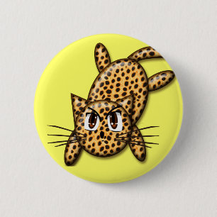 Ultra Niedlich Anime Leopard Kitty Button