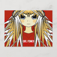 Ultra Niedliche Anime Blonde Long Hair Girl Power