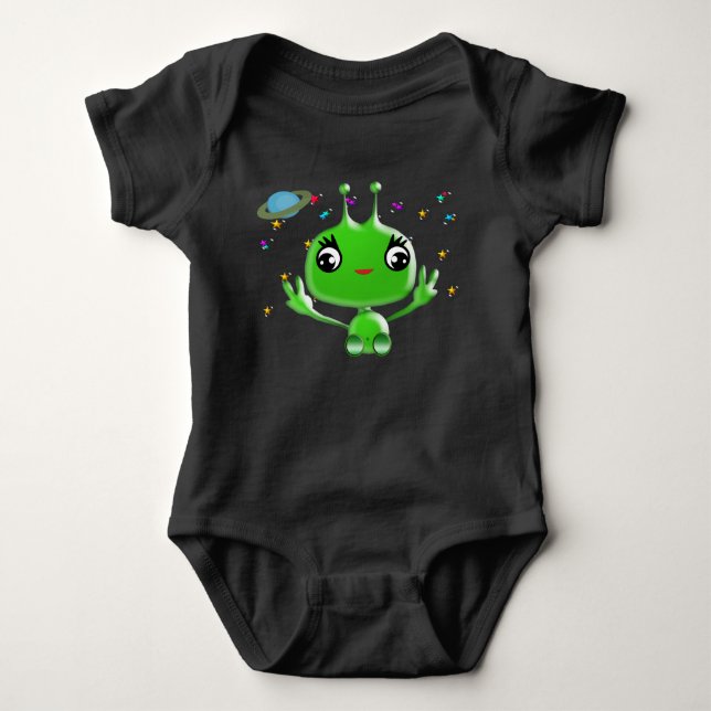 Ultra Niedliche Baby-Alien Baby Strampler (Vorderseite)