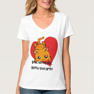 Ultra Niedliche Kawaii Anti Valentine Kitty T-Shirt