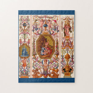 ultra opulent Barockdruck aus dem 17. Jahrhundert