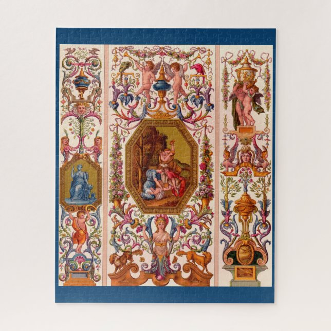 ultra opulent Barockdruck aus dem 17. Jahrhundert (Vertikal)