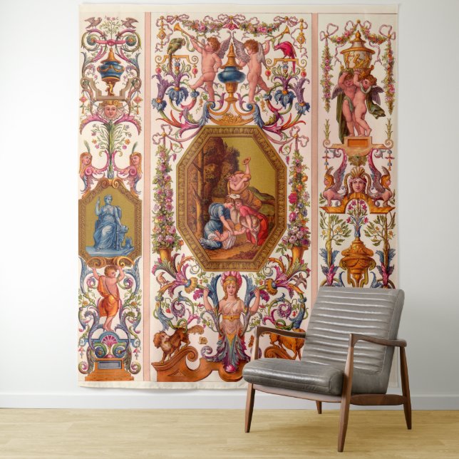 ultra opulent Barockdruck des 17. Jahrhunderts Wandteppich (Beispiel)