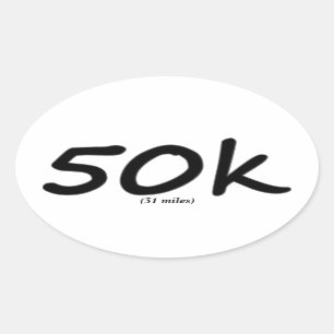 Ultra ovale Aufkleber 4 des Marathons 50k pro