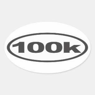 ultra ovales laufendes Abziehbild 100K Ovaler Aufkleber