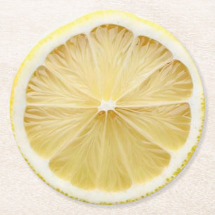 Ultra-Realismus Lemon Slice Beverage Coaster Runder Pappuntersetzer