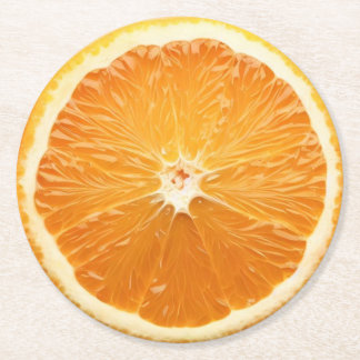 Ultra-Reality Orange Slide Beverage Coaster Runder Pappuntersetzer