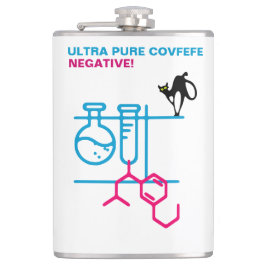 Ultra reine Covfefe. Negativ. Personalisierbar Flachmann