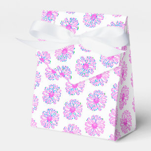 Ultra rosa Daisy Blume Print, Hippie Floral Geschenkschachtel