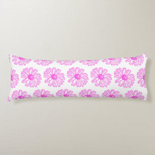 Ultra rosa Daisy Blume Print, Hippie Floral Seitenschläferkissen