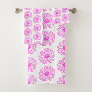 Ultra Rose Fleur de marguerite Impression, Hippie 