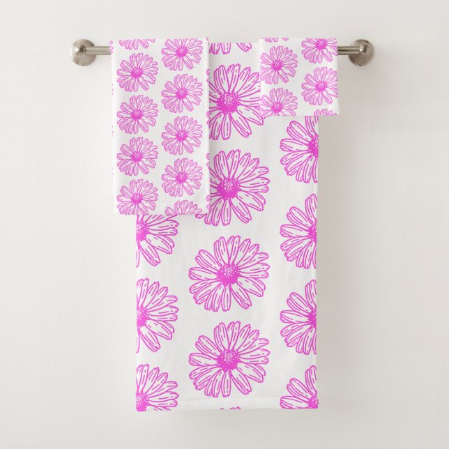 Ultra Rose Fleur de marguerite Impression, Hippie  (En situation)
