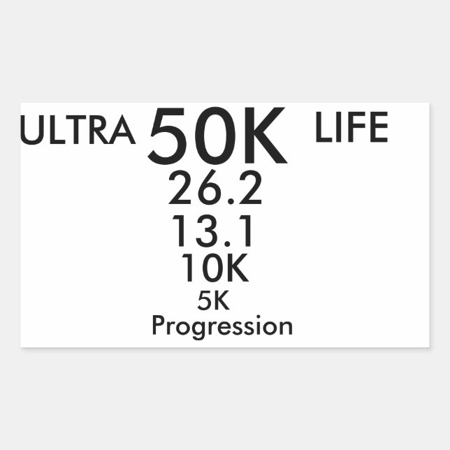Ultra-Run Rechteckiger Aufkleber (Vorderseite)