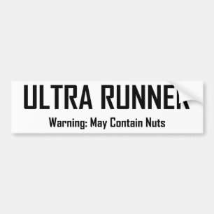 Ultra Runner, Warnung kann Nuts enthalten Autoaufkleber