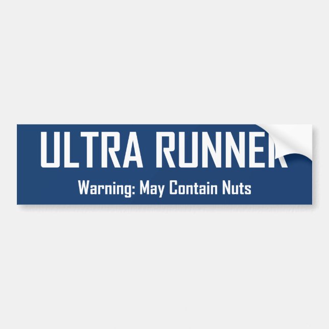 Ultra Runner, Warnung kann Nuts enthalten Autoaufkleber (Vorne)
