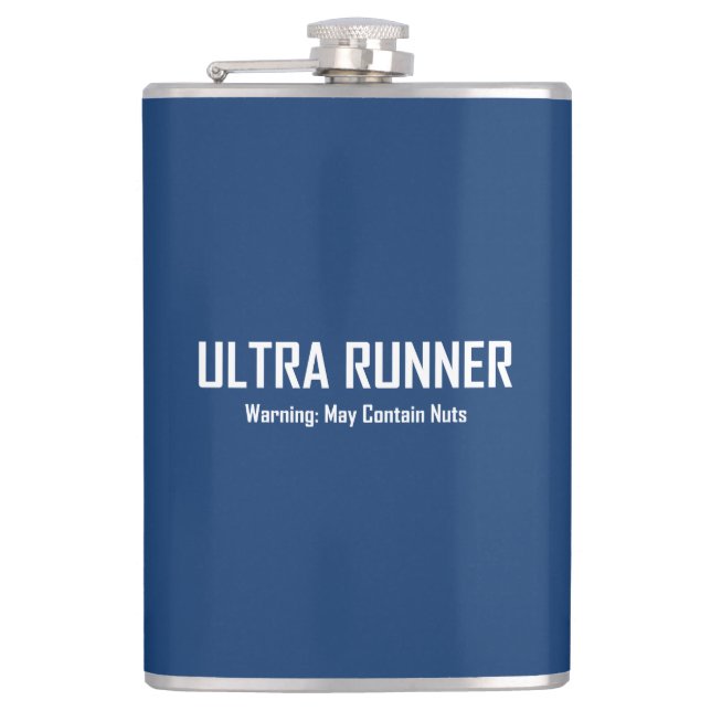 Ultra Runner, Warnung kann Nuts enthalten Flachmann (Vorderseite)