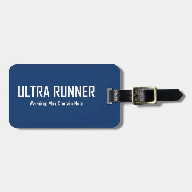 Ultra Runner, Warnung kann Nuts enthalten Gepäckanhänger (Vorderseite horizontal)