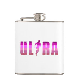 Ultra Running Rosa Lila Regenbogen Flachmann