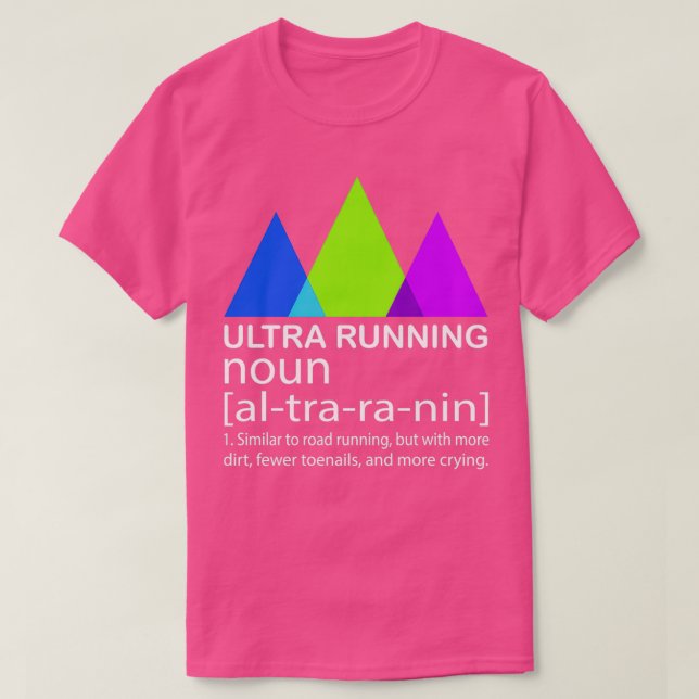 Ultra Running Running Trail Accessories amp Gift T-Shirt (Design vorne)