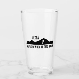 Ultra-Running, seien Sie hart, wenn es hart wird Glas