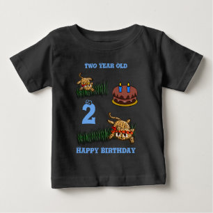 Ultra süße Leoparden-Safari-Geburtstagseinladungen Baby T-shirt