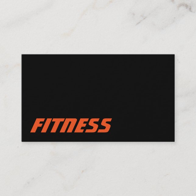 Ultra-Thick Trendy Fitness Sport Business Card Visitenkarte (Vorderseite)