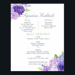 Ultra-Violet-Blumencocktails Poster<br><div class="desc">Wasserfarbenes Blumencocktails Menü Poster mit Farbe des Jahres 2018 ultra violett mit Schattierungen von lila. Zu den Blume zählen Hydrangea,  Lavendel,  Pfannenbäume und Rose.</div>