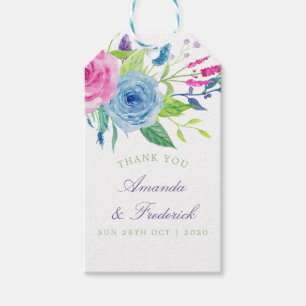 Ultra Violet Farbe Combo Aquarellfarben Blumenzehe Geschenkanhänger