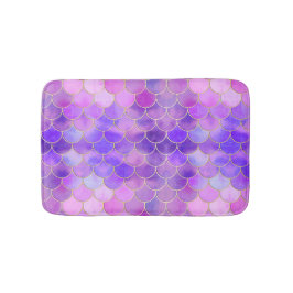 Ultra Violet & Gold Mermaid Scanner Badematte