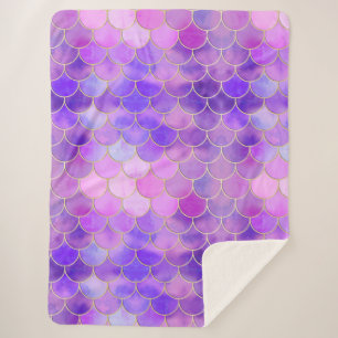 Ultra Violet & Gold Mermaid Scanner Sherpadecke