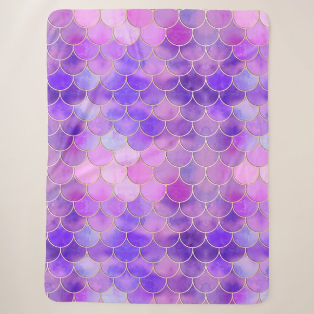 Ultra Violet & Gold Mermaid Scanner Sherpadecke (Vorderseite)