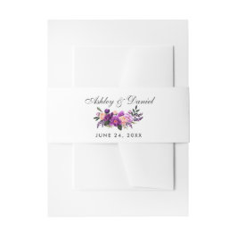 Ultra-Violet-Hochzeit mit Lila Wasserfarbe Einladungsbanderole