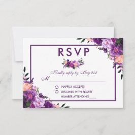 Ultra-Violet-Lila-Blumenzwiebeln V RSVP Karte