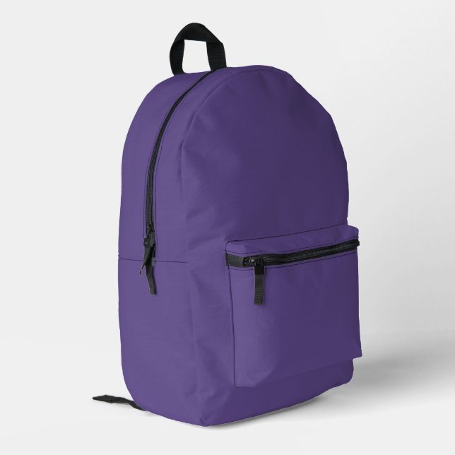 Ultra-Violet-Lila-Solid-Farbe Bedruckter Rucksack (Rückseitige Ecke links)