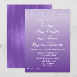 Ultra Violet Ombre Hochzeitseinladung Einladung
