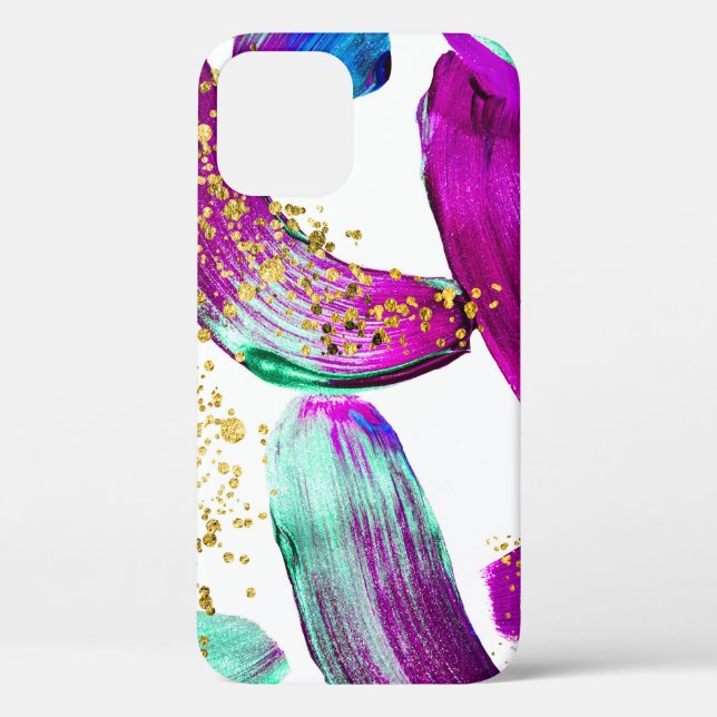 Ultra-Violet-Pinsel: Abstrakte Kunst Case-Mate iPhone Hülle (Rückseite)