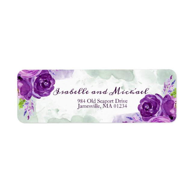 Ultra-Violet-Rose-Rücksendeadressen-Aufkleber (Vorne)