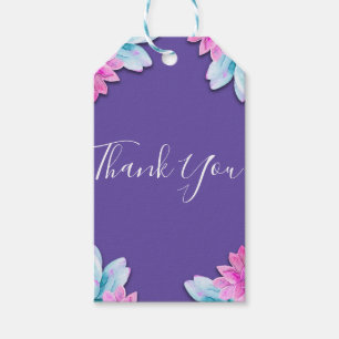 Ultra-Violet-Sukkulationen Moderne, kühne, florale Geschenkanhänger