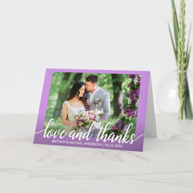 Ultra violet violet Mariage amour et merci plié (Devant)