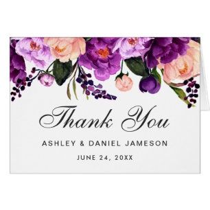 Ultra violet violet Mariage Floral Merci note