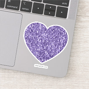 Ultra violett lila Glitter funkelt Herz Aufkleber