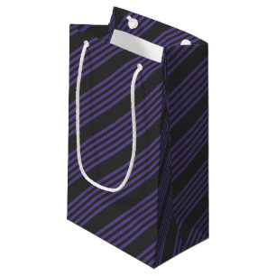 Ultra violett und Holzkohle Fünf-Streifen-Muster Kleine Geschenktüte