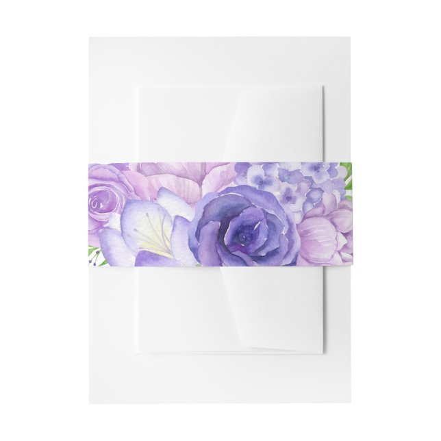 Ultra-Violett-Wasserfarben-Blüte Einladungsbanderole (Vorderseite Beispiel)