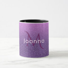 Ultra violette Imitate Glitzer und gürtelrosa mit Tasse