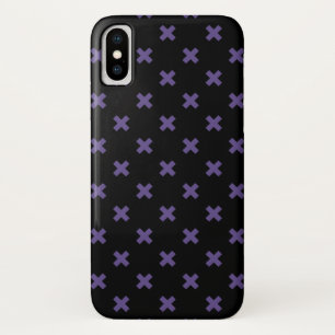 Ultra violette Kreuzstiche auf schwarz Case-Mate iPhone Hülle
