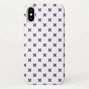 Ultra violette Kreuzstiche auf weiß Case-Mate iPhone Hülle