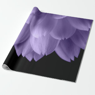 Ultra violette lila Blütenblätter schwarz Geschenkpapier