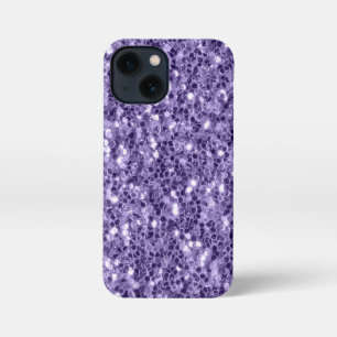 Ultra-violette lila Glitzer-Glitzern iPhone 13 Mini Hülle